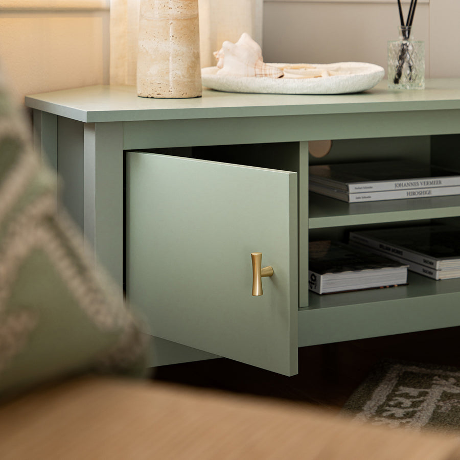 Oakham 120cm Corner TV Unit, Desert Sage