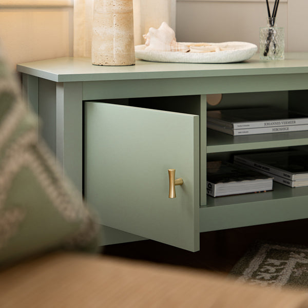 Oakham 120cm Corner TV Unit, Desert Sage - daals