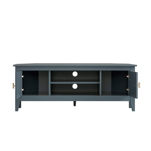 Oakham 120cm Corner TV Unit, Stormy Blue