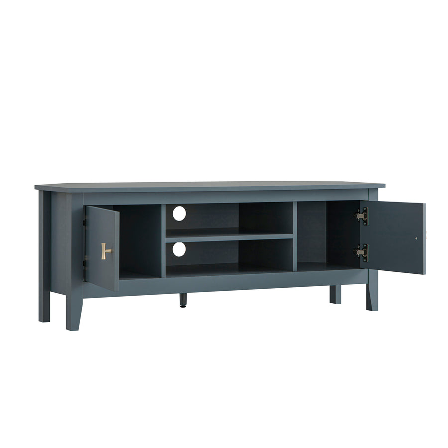 Oakham 120cm Corner TV Unit, Stormy Blue