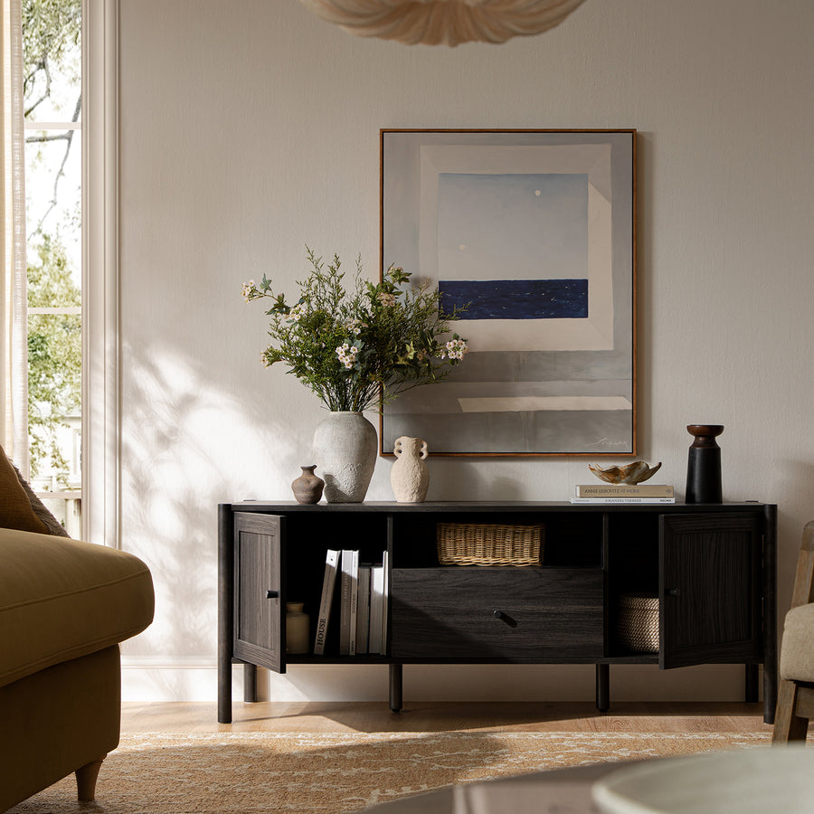 Linden 140cm TV Unit, Ebony - daals