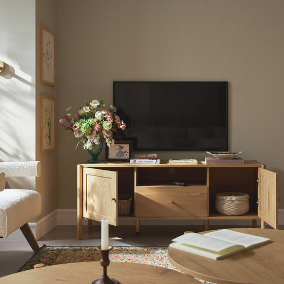 Linden 140cm TV Unit, Natural