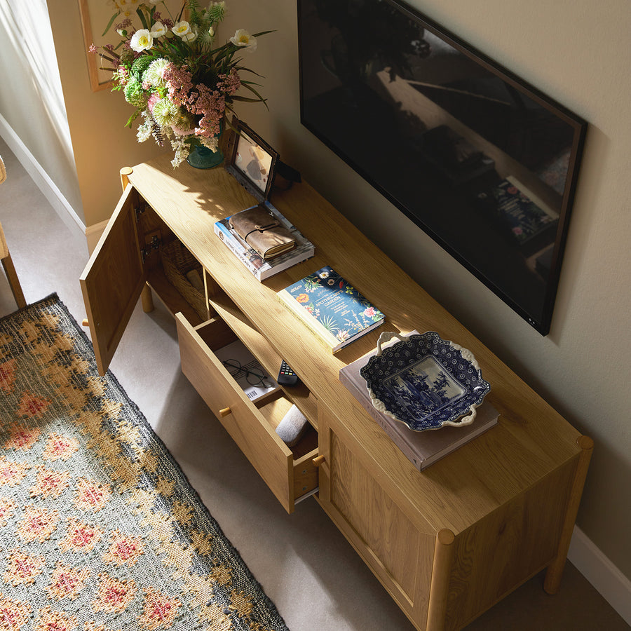 Linden 140cm TV Unit, Natural