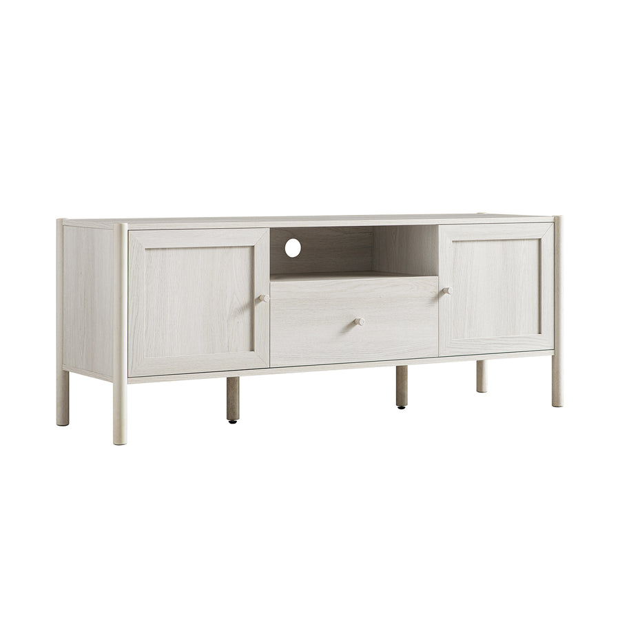 Linden 140cm TV Unit, White Washed