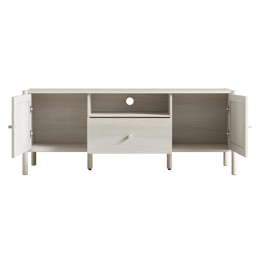 Linden 140cm TV Unit, White Washed
