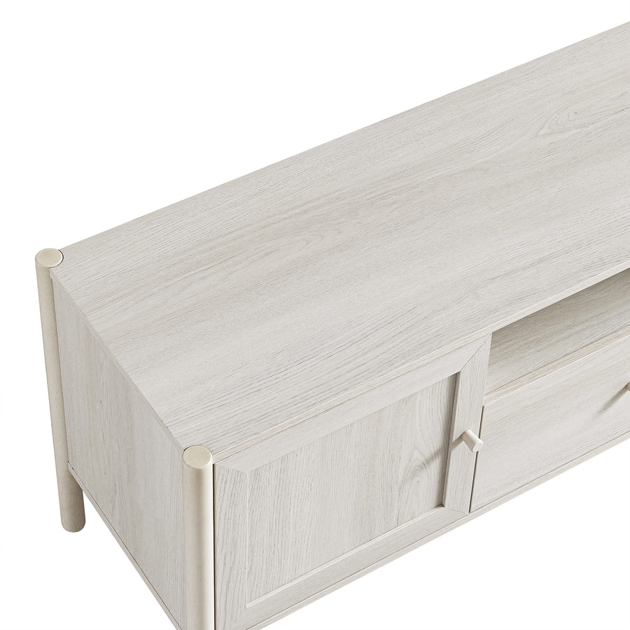 Linden 140cm TV Unit, White Washed