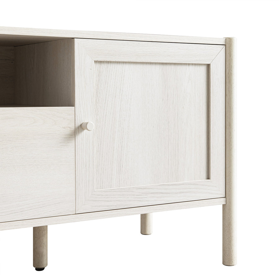 Linden 140cm TV Unit, White Washed