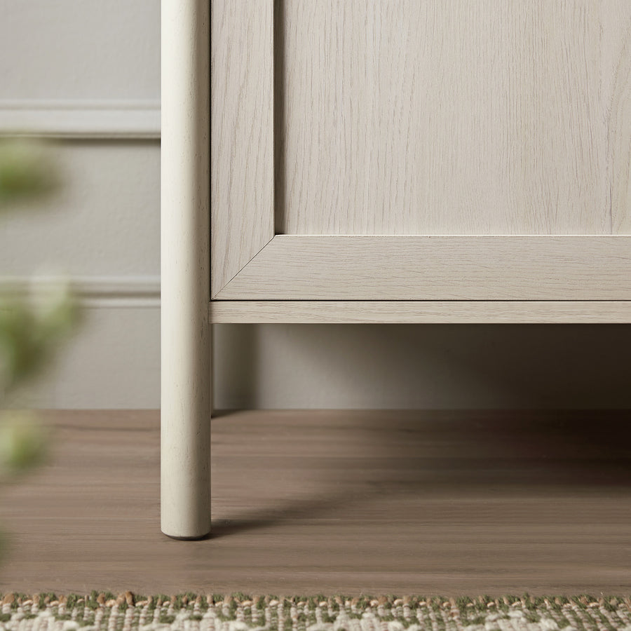 Linden 140cm TV Unit, White Washed