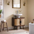Izzy Curved Rattan Undersink Unit, Walnut - daals