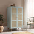 Frances Woven Rattan Compact Double Wardrobe, Mint Green - daals