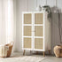 Frances Woven Rattan Compact Double Wardrobe, White - daals