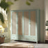 Frances Rattan 4 - Door Wardrobe with 2 Drawers, Mint - daals