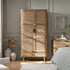 Izzy Curved Rattan Double Wardrobe, Natural - daals