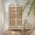 Izzy Curved Rattan Double Wardrobe, White - daals