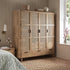 Izzy Curved Rattan 4 - Door Wardrobe, Natural - daals