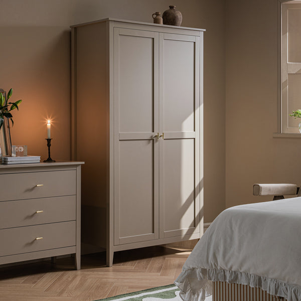 Oakham Double Wardrobe, Deep Greige