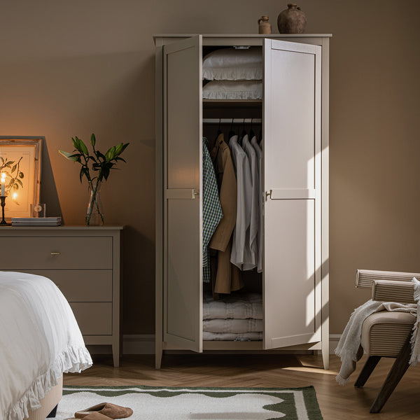Oakham Double Wardrobe, Deep Greige