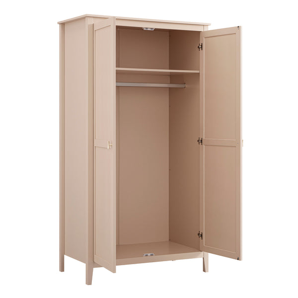 Oakham Double Wardrobe, Nude Pink