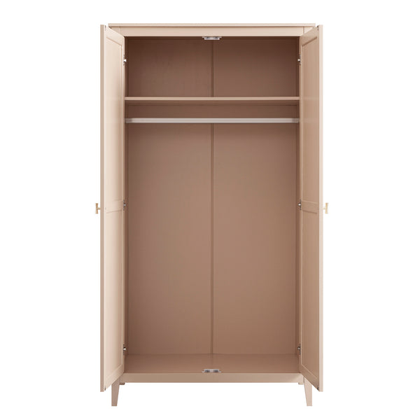 Oakham Double Wardrobe, Nude Pink