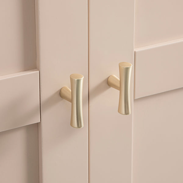 Oakham Double Wardrobe, Nude Pink