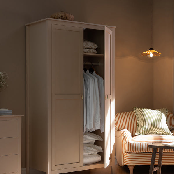 Oakham Double Wardrobe, Nude Pink