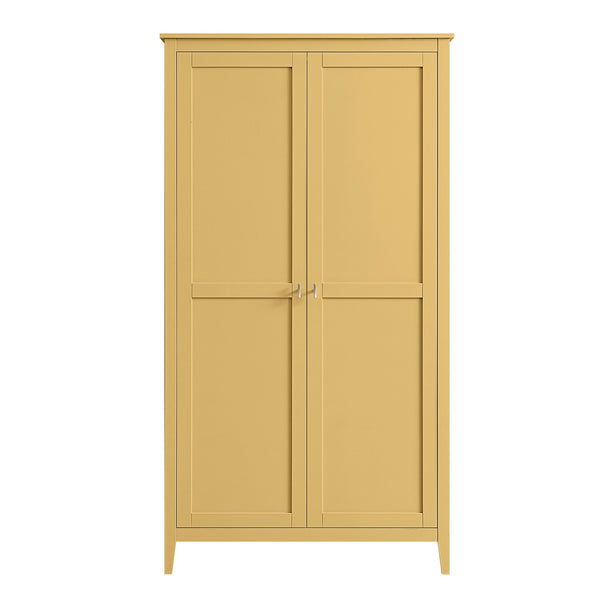 Oakham Double Wardrobe, Rattan Yellow
