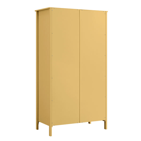 Oakham Double Wardrobe, Rattan Yellow