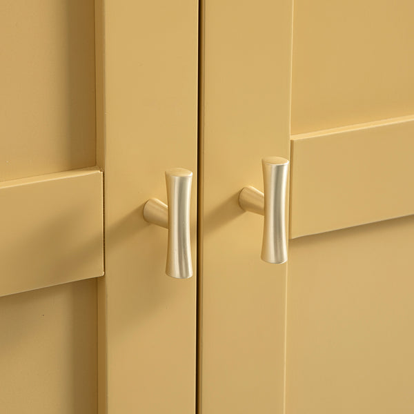 Oakham Double Wardrobe, Rattan Yellow