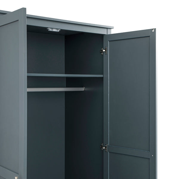 Oakham Double Wardrobe, Stormy Blue