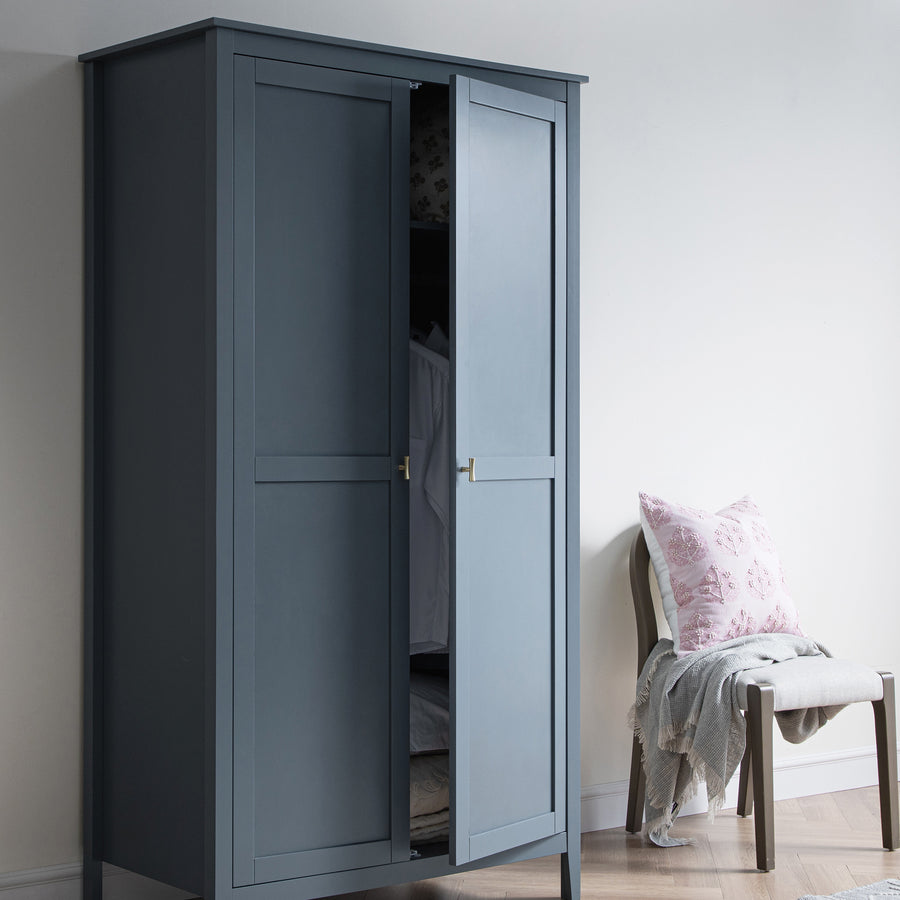Oakham Double Wardrobe, Stormy Blue