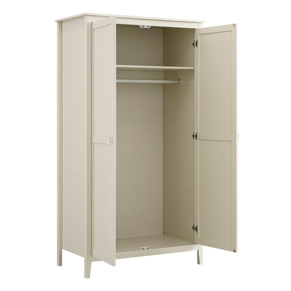 Oakham Double Wardrobe, Shaded White