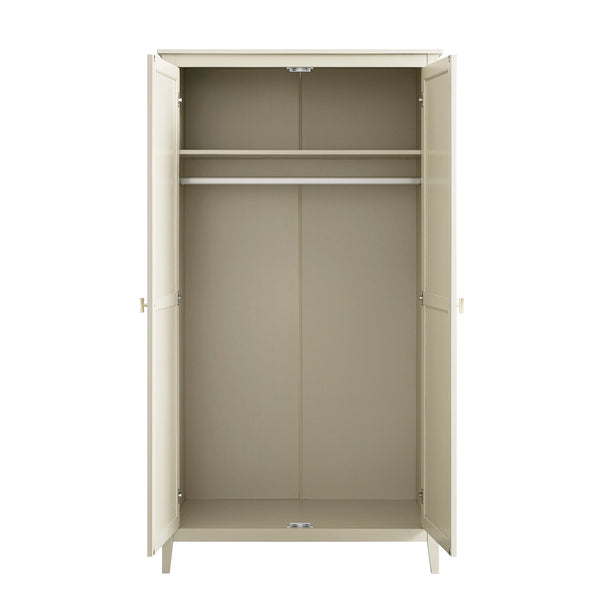 Oakham Double Wardrobe, Shaded White