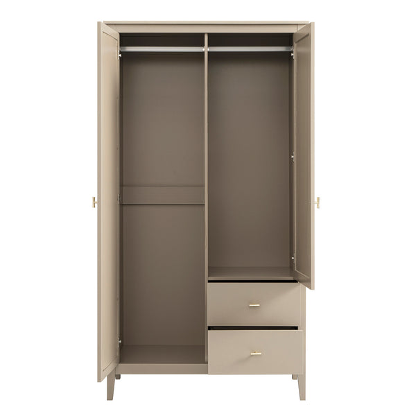 Oakham Mirrored Double Wardrobe, Deep Greige - daals