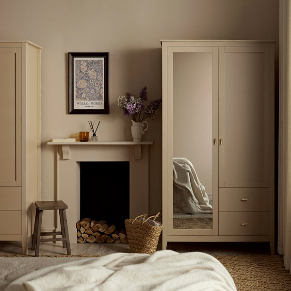 Oakham Mirrored Double Wardrobe, Deep Greige - daals