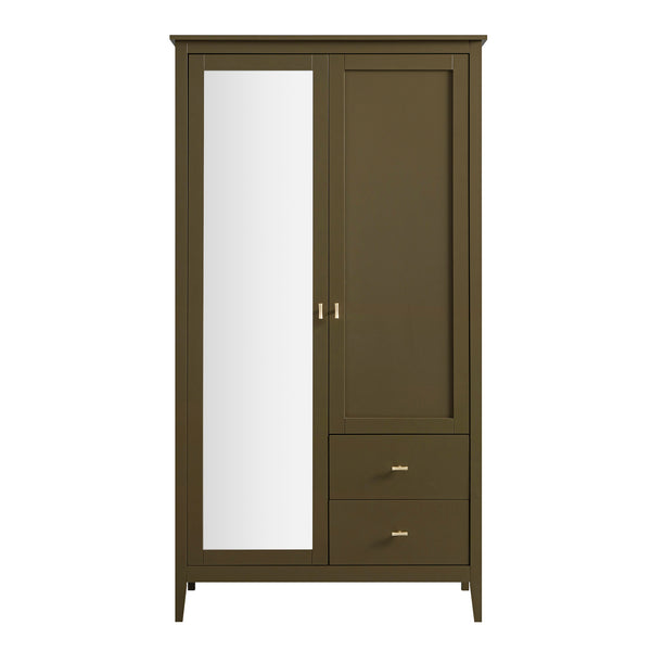 Oakham Mirrored Double Wardrobe, Olive Grove