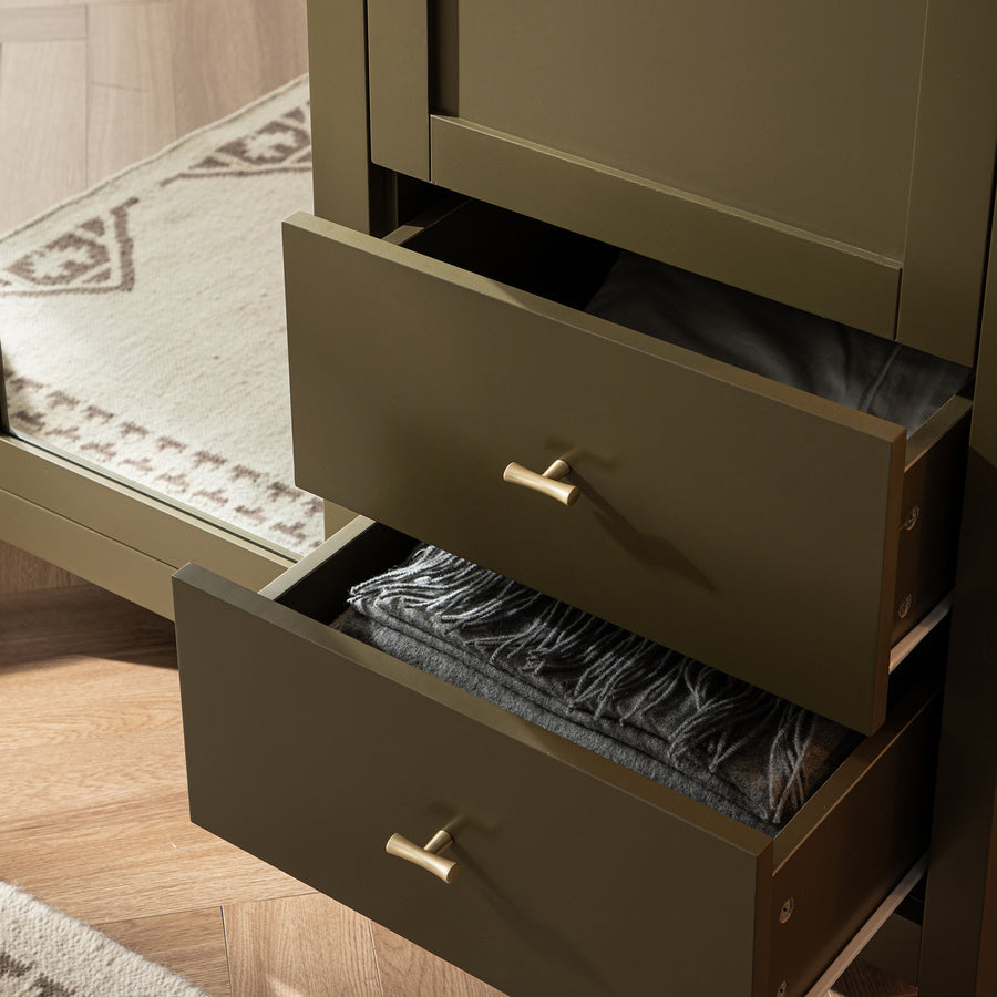 Oakham Mirrored Double Wardrobe, Olive Grove