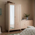 Oakham Mirrored Double Wardrobe, Nude Pink