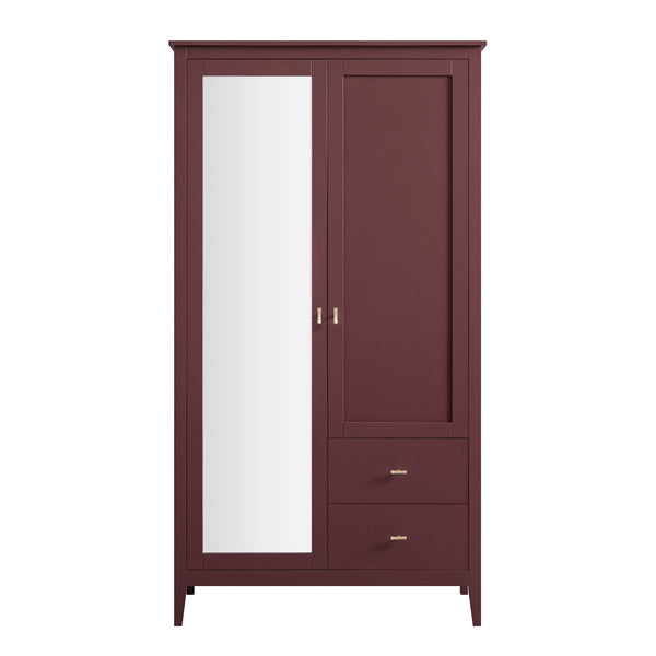Oakham Mirrored Double Wardrobe, Wild Cherry - daals