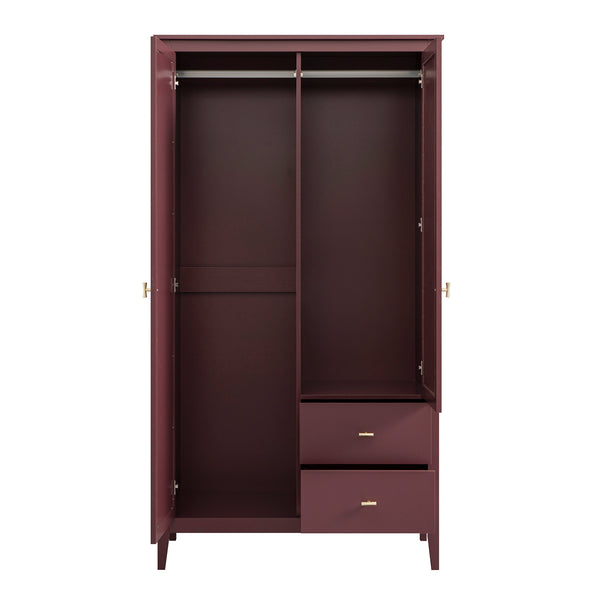 Oakham Mirrored Double Wardrobe, Wild Cherry