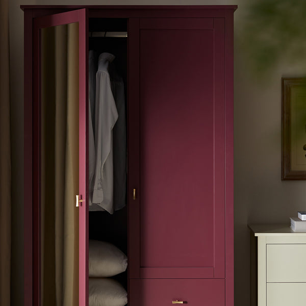 Oakham Mirrored Double Wardrobe, Wild Cherry - daals