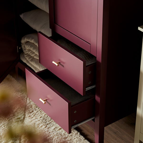 Oakham Mirrored Double Wardrobe, Wild Cherry - daals