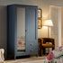 Oakham Mirrored Double Wardrobe, Stormy Blue - daals