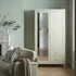 Oakham Mirrored Double Wardrobe, Shaded White - daals