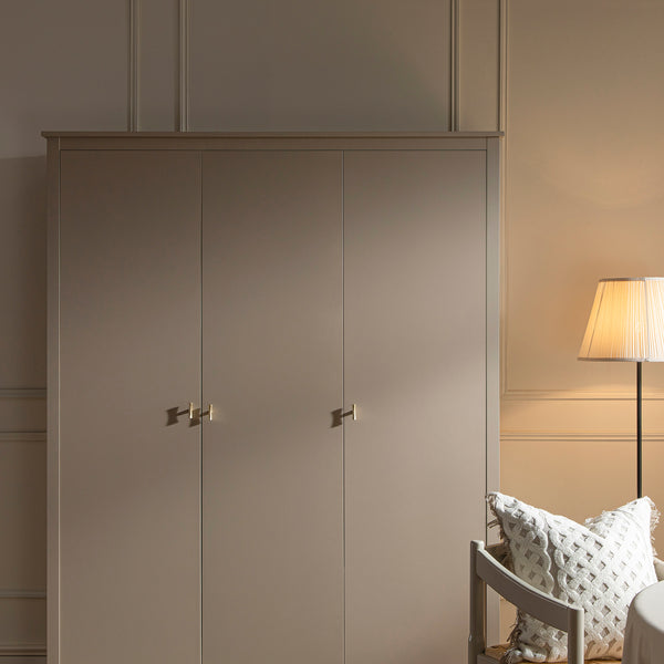 Oakham Triple Wardrobe, Deep Greige