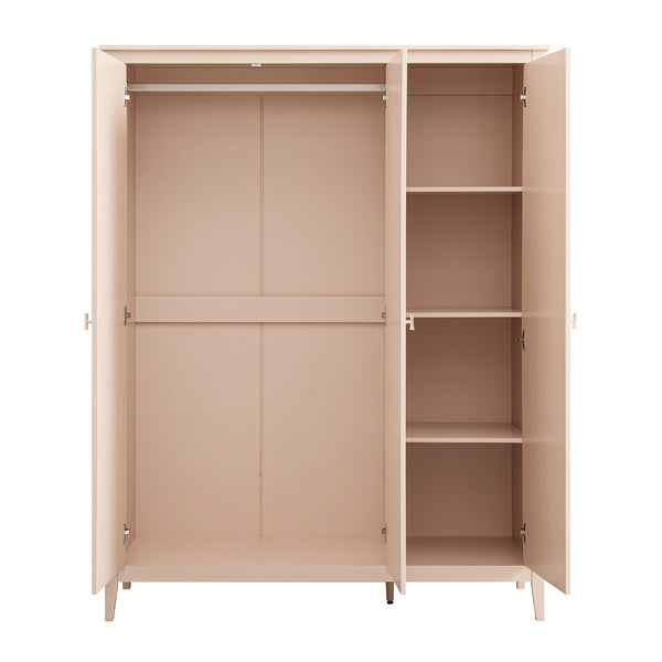 Oakham Triple Wardrobe, Nude Pink
