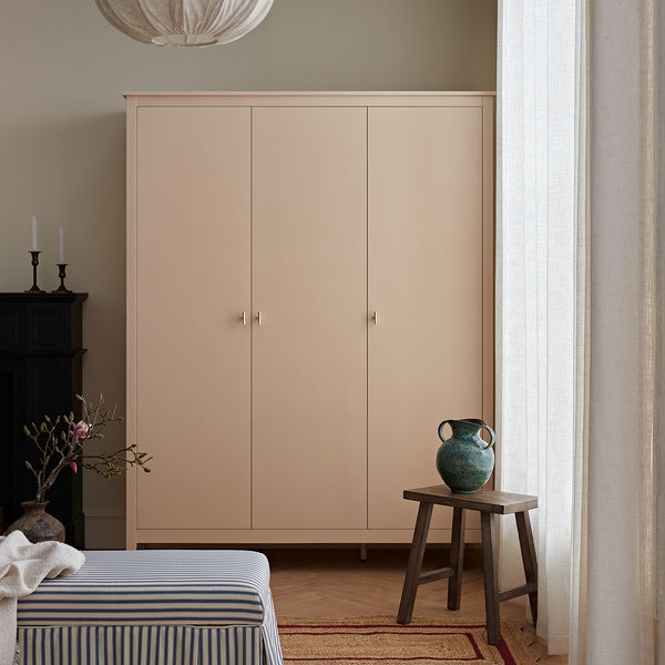 Oakham Triple Wardrobe, Nude Pink