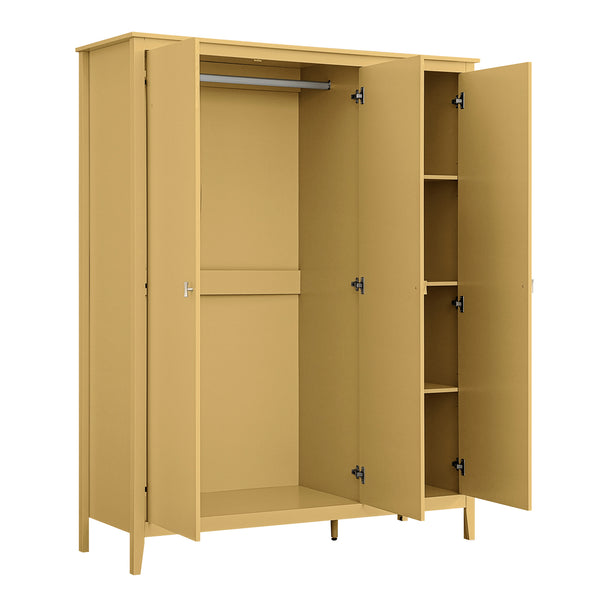 Oakham Triple Wardrobe, Rattan Yellow - daals