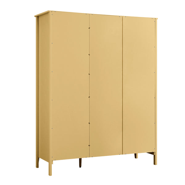 Oakham Triple Wardrobe, Rattan Yellow - daals