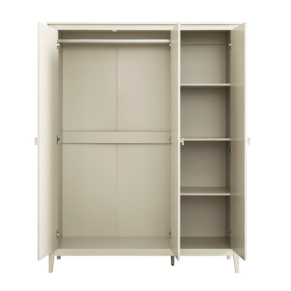 Oakham Triple Wardrobe, Shaded White