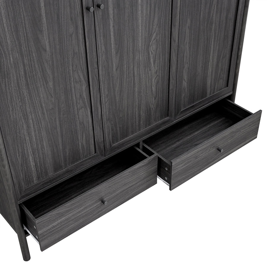 Linden Triple Wardrobe, Ebony - daals